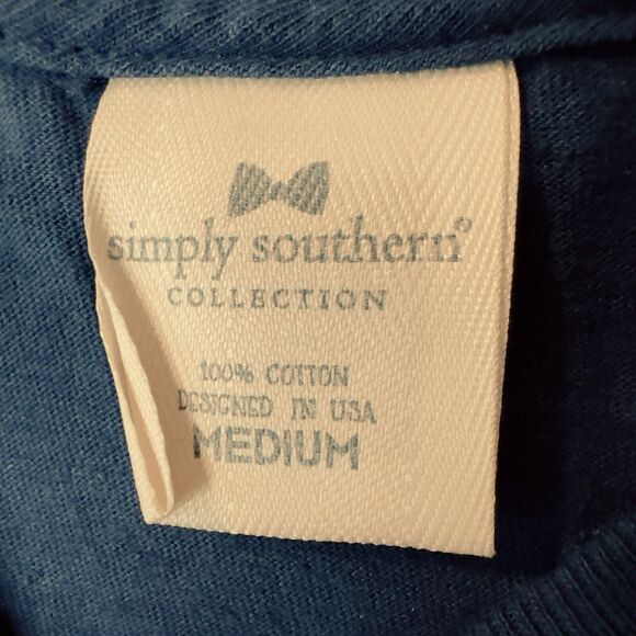 SIMPLY SOUTHERN "Hope Anchors The Soul" Graphic w/Boat Anchor Blue Medium TShirt - Picture 4 of 11